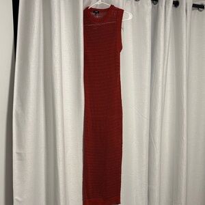 Express Red Knit Maxi Dress